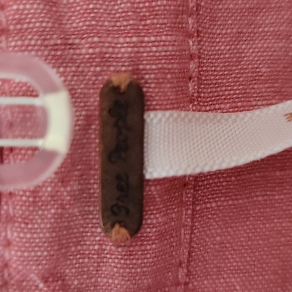 Free People Heather Red Button-Up Blouse, Size Medium - Picture 7 of 9